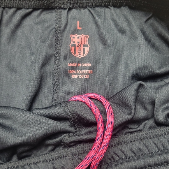 FC Barcelona Shorts size L Soccer Team Barca Black - Picture 2 of 14